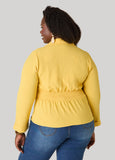 Textured Shirred Waist Top