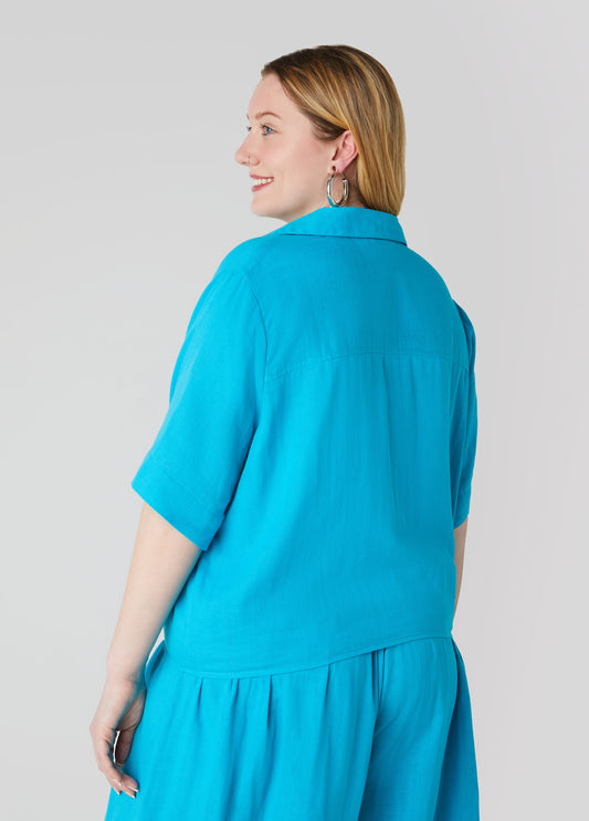 Tie Front Cotton Shirt