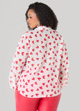 Textured Heart Print Shirt