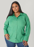 Collared Cotton Blend Shirt