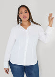 Collared Cotton Blend Shirt