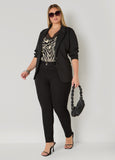 Lace Trimmed Animal Print Cami