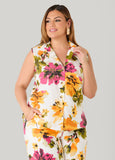 Watercolor Floral Print Shirt