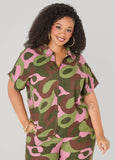 Zip Front Camo Shirt