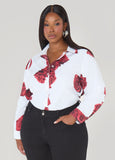 Plus Size Rose Print Tall Shirt