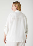 Embroidered Linen Blend Shirt