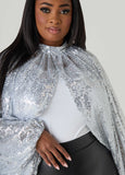 Sequined Mesh Shrug