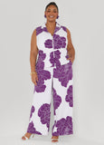 Ruched Floral Print Vest