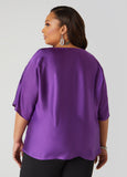 Satin Cowl Neck Blouse