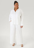 Long Sleeved Linen Blend Shirt