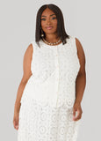 Crocheted Button Front Top