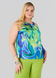 Tie Dyed Satin Top