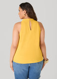 Embellished Cowl Neck Top