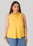 Embellished Cowl Neck Top