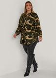 Drawstring Camo Print Shirt