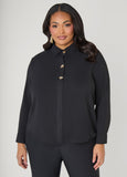 Button Embellished Textured Shirt