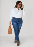 Button Embellished Textured Shirt