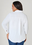 Button Embellished Textured Shirt