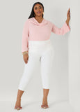 Textured Cowl Neck Blouse