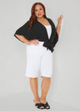 Textured Tie Front Shrug