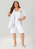 Textured Open Front Kimono