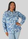 Camo Print Chambray Shirt