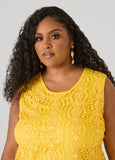 Guipure Lace Peplum Top