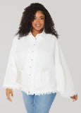 Plus Size Denim Poncho White Jean Cape Plus Size Top