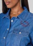 Crystal Lips Chambray Shirt