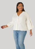 Bubble Sleeve Poplin Shirt