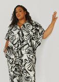 Layered Leaf Print Shirt