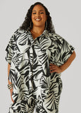 Layered Leaf Print Shirt