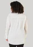 Snap Detailed Poplin Shirt