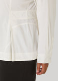 Stretch Cotton Poplin Peplum Shirt