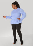 Smocked Striped Poplin Top