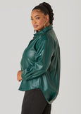 Faux Leather Top