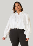 Cropped Poplin Bubble Shirt