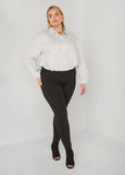 Cropped Striped Bubble Shirt