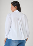 Pleated Tie Neck Shirt