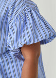 Striped Puff Sleeved Shirt
