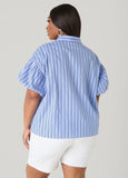Striped Puff Sleeved Shirt