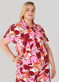 Floral Boxy Cropped Shirt