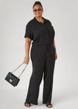 Drawstring Cropped Shirt