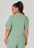 Drawstring Cropped Shirt