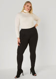 Plus Size Pintucked Ponte Leggings