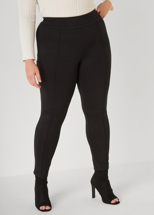 Pintucked Ponte Leggings