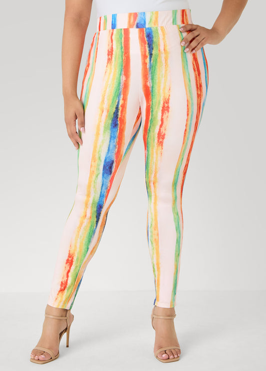 Brushstroke Striped Leggings