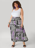 Geo Print Scuba Maxi Skirt