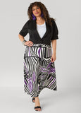 Geo Print Scuba Maxi Skirt