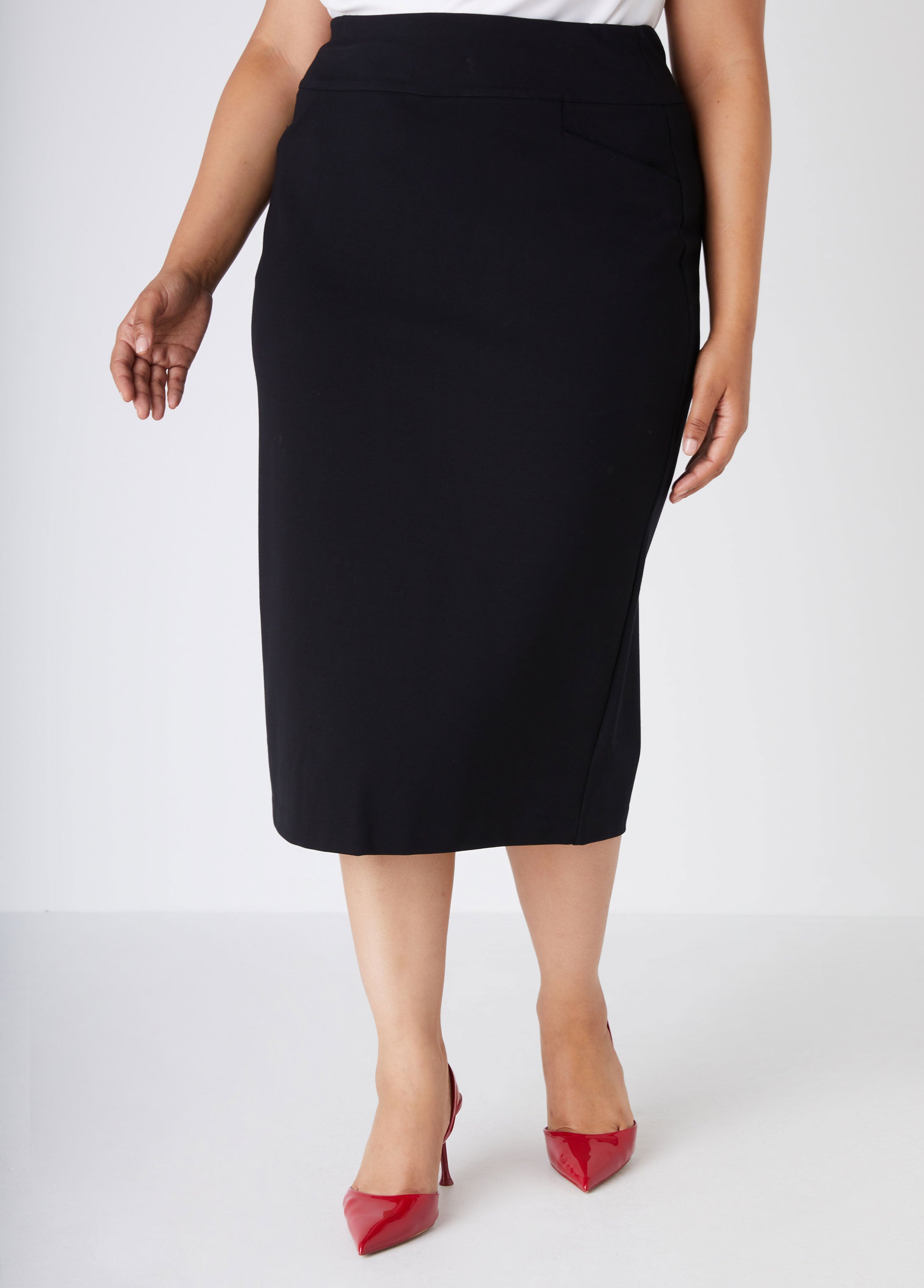 Plus Size Midi Skirt Plus Size Ponte Skirt Plus Size Pencil